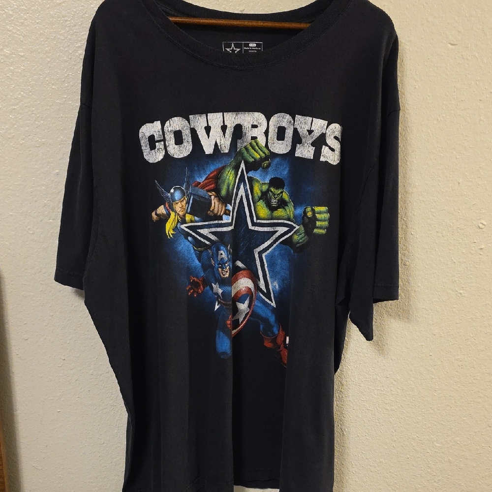 Team Apparel Cowboys Kids Superhero T-Shirt - Black